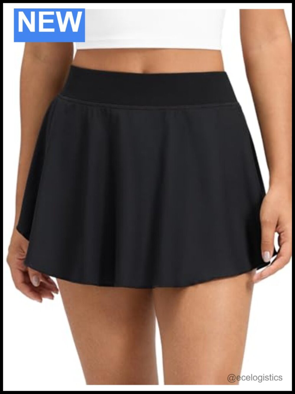 High Waisted Tennis Skort with Pockets